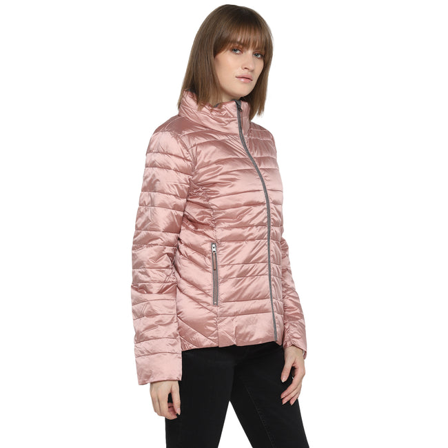 Tom Tailor Winter wear Puffer Jacket For Women (Vintage Rose)