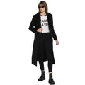 Tom Tailor Lapel Long Coat with Detachable Waist Belt (Black)