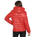 Tom Tailor Puffer Jacket with Front Zip and Hoodie for Women (Scarlet Red)