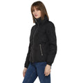 Tom Tailor Quilted Jacket Full Sleeve Black Jacket for Women