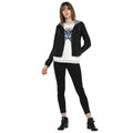 Tom Tailor Women's Leather Black Jacket with Hoodie