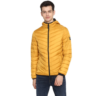 Tom Tailor Men's Quilted Puffer Jacket with Hoodie