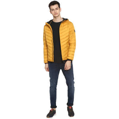 Tom Tailor Men's Quilted Puffer Jacket with Hoodie