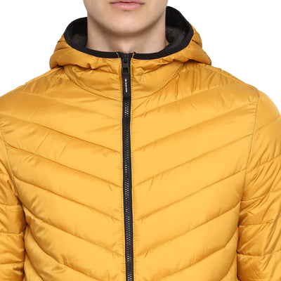 Tom Tailor Men's Quilted Puffer Jacket with Hoodie