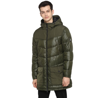 Tom Tailor Long Quilted Jacket with Hooded for Men