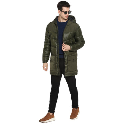 Tom Tailor Long Quilted Jacket with Hooded for Men