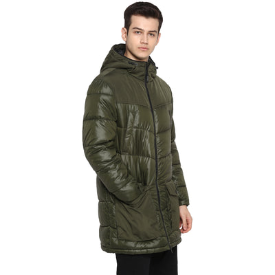 Tom Tailor Long Quilted Jacket with Hooded for Men