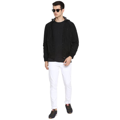 Tom Tailor Bomber Jacket with Hoodie for Men