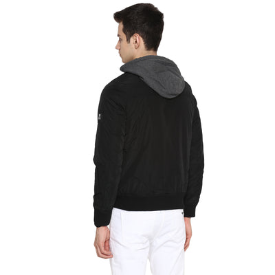 Tom Tailor Bomber Jacket with Hoodie for Men