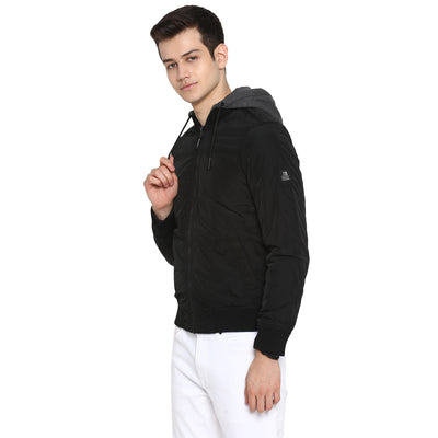 Tom Tailor Bomber Jacket with Hoodie for Men