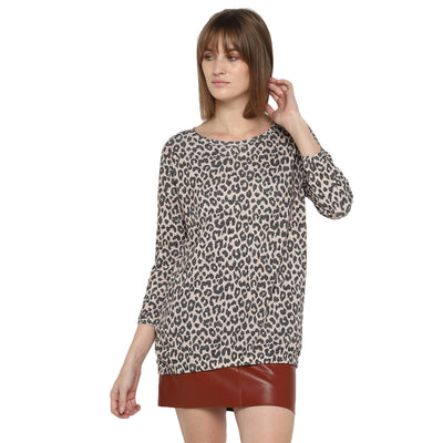 Tom Tailor Casual Sweater with Leopard Print Jumper for Women