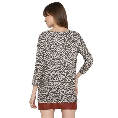 Tom Tailor Casual Sweater with Leopard Print Jumper for Women