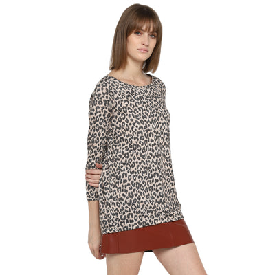 Tom Tailor Casual Sweater with Leopard Print Jumper for Women