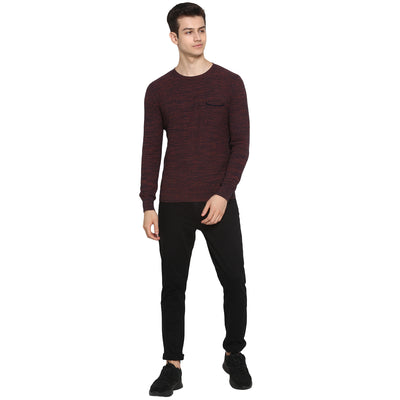 Tom Tailor Men's Solid Pullover Sweatshirt with Patched Pocket