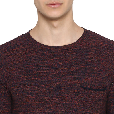 Tom Tailor Men's Solid Pullover Sweatshirt with Patched Pocket