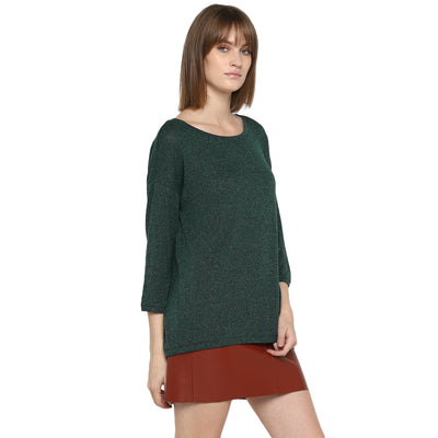 Tom Tailor Women's Relax Fit Sweater Solid Jumper with Boat Neck