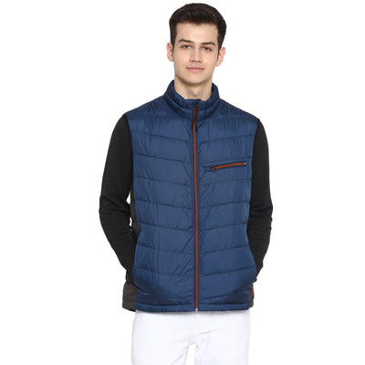 Tom Tailor Men's Quilted Sleeveless Puffer Jacket (Denim Blue)