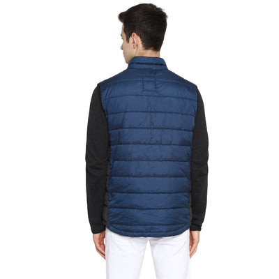 Tom Tailor Men's Quilted Sleeveless Puffer Jacket (Denim Blue)