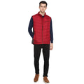 Tom Tailor Men's Quilted Sleeveless Winter Jacket (Ivy Red)