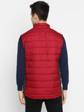 Tom Tailor Men's Quilted Sleeveless Winter Jacket (Ivy Red)