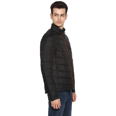 Tom Tailor Solid Puffer Jacket for Men (Black)