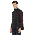 Tom Tailor Half Jacket for Men Puffer Half Sleeves Jacket (Black)