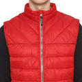 Tom Tailor Men's Quilted Half Sleeves Winter Jacket (Brazilian Red)