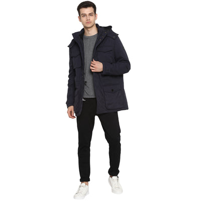 Tom Tailor Men's Hooded Parka Blue Jacket