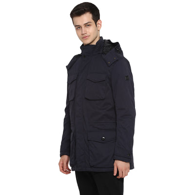 Tom Tailor Men's Hooded Parka Blue Jacket