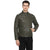 Tom Tailor Biker Leather Jacket For Men (Dark Olive Green)