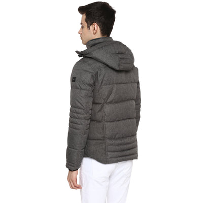 Tom Tailor Quilted Jacket with Hoodie Puffer Coat for Men