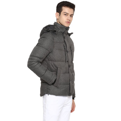 Tom Tailor Quilted Jacket with Hoodie Puffer Coat for Men