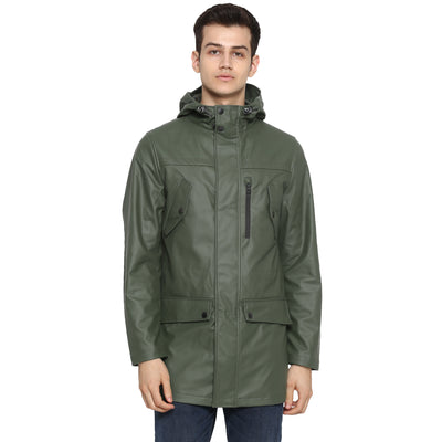 Tom Tailor Long Windcheater Jacket with Hoodie for Men