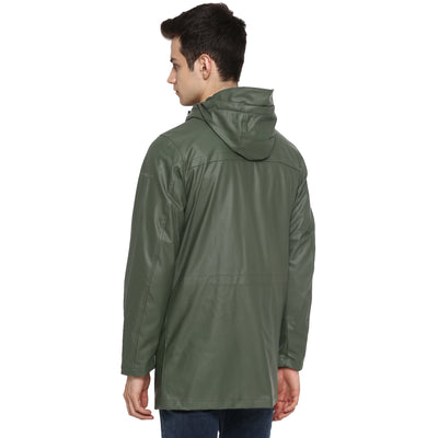 Tom Tailor Long Windcheater Jacket with Hoodie for Men