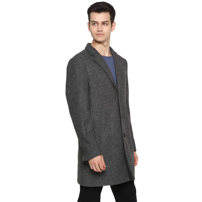 Tom Tailor Men's Single Breasted Long Overcoat for Men