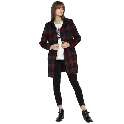 Tom Tailor Winter Overcoat Official wear Blazer Style Coat for Women with Front Pockets