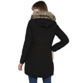 Tom Tailor Parka Jacket with Fur Hooded Coat for Women (Black)