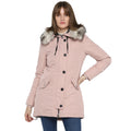 Tom Tailor Fur Hooded Solid Parka Jacket for Women