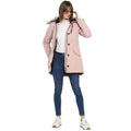 Tom Tailor Fur Hooded Solid Parka Jacket for Women