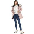 Tom Tailor Fur Hooded Solid Parka Jacket for Women