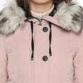 Tom Tailor Fur Hooded Solid Parka Jacket for Women