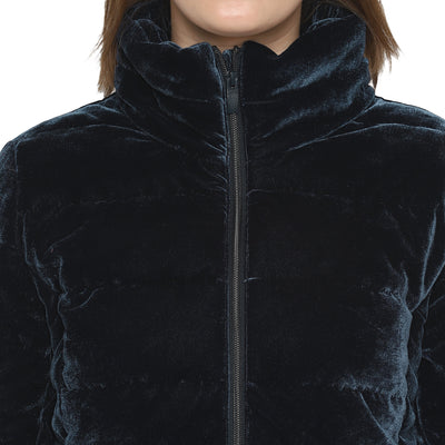 Tom Tailor Women's Velvet Puffer Jacket