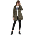 Tom Tailor Leopard Print Women's Wool Overcoat