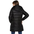 Tom Tailor Double layer Quilted Long Jacket for Women (Black)