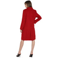 Tom Tailor Full Sleeves Long Coat for Women (Red)