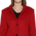 Tom Tailor Full Sleeves Long Coat for Women (Red)