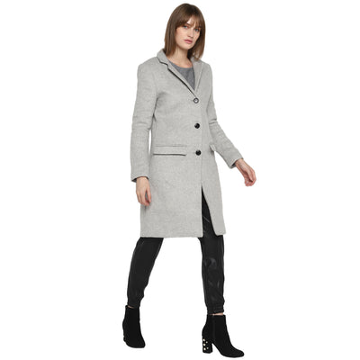 Tom Tailor Women's Long Coat (Grey)