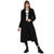 Tom Tailor Lapel Long Coat with Detachable Waist Belt (Black)