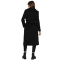 Tom Tailor Lapel Long Coat with Detachable Waist Belt (Black)