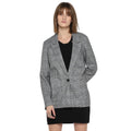 Tom Tailor Women's Casual Blazer Self-Checked Single-Breasted Coat